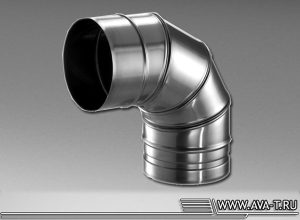 Отвод круглый 45 ф160 (0,5) из оцинкованной стали